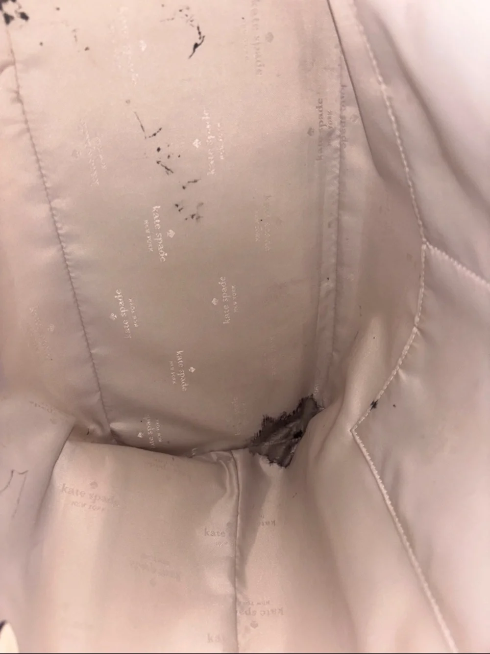 kate spade White Leather Tote with Luggage Tag - Picture 11 of 14